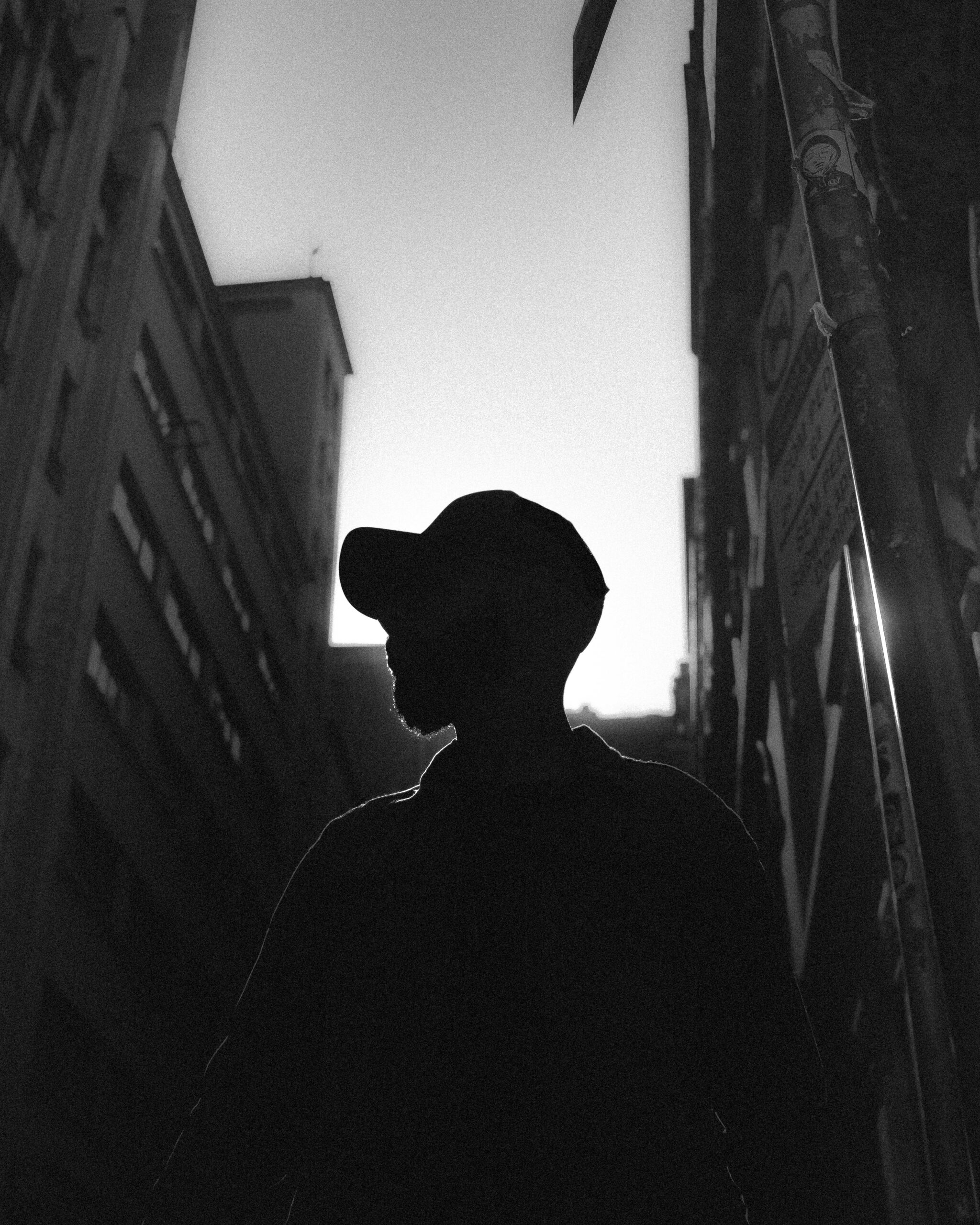 Silhouettes black and white photography